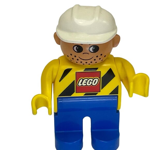Duplo LEGO Construction Man Worker Figure Vintage - Picture 5 of 6